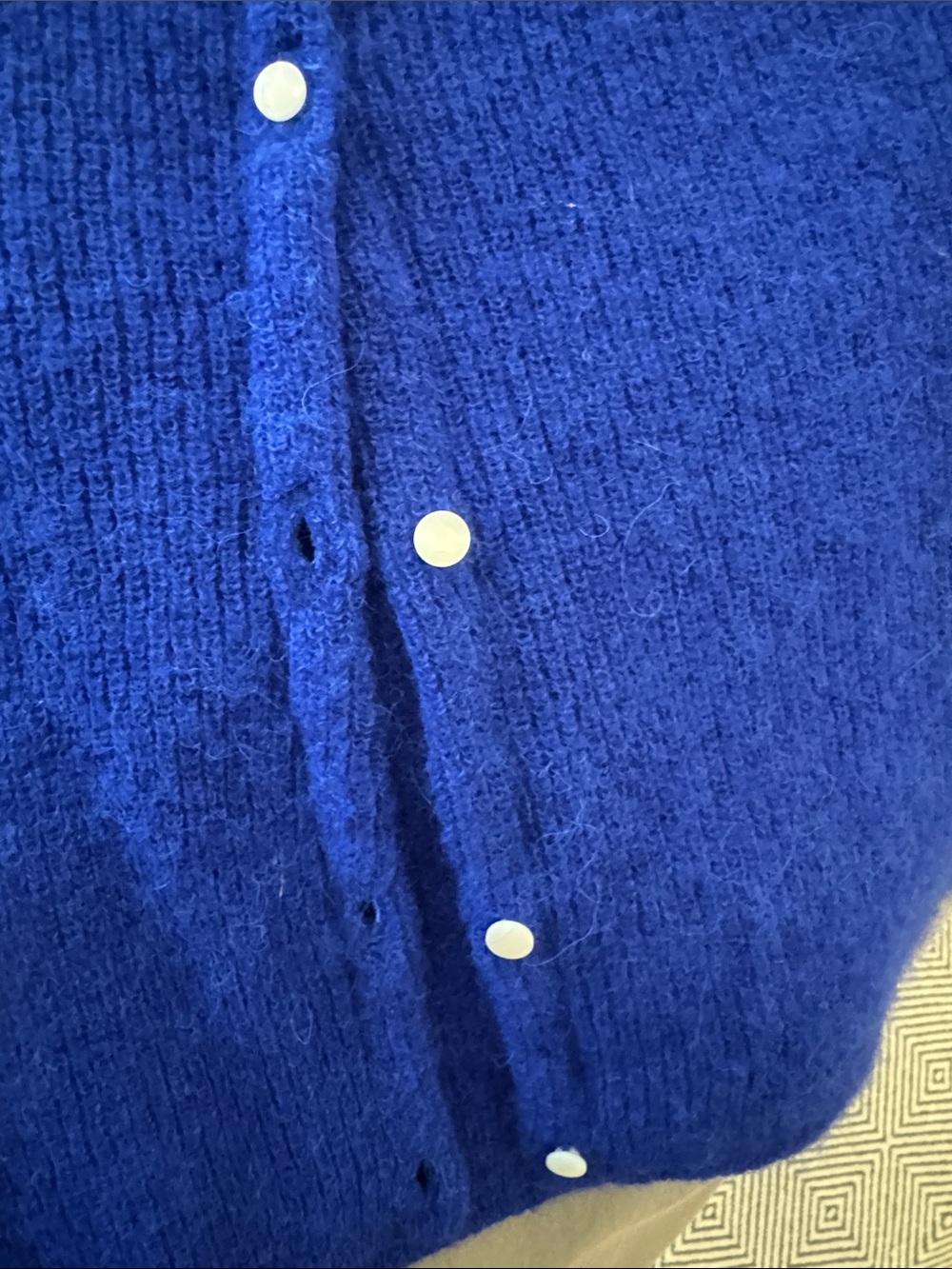 Sezane Women's Button-Front Cardigan in Cobalt - Picture 4 of 8